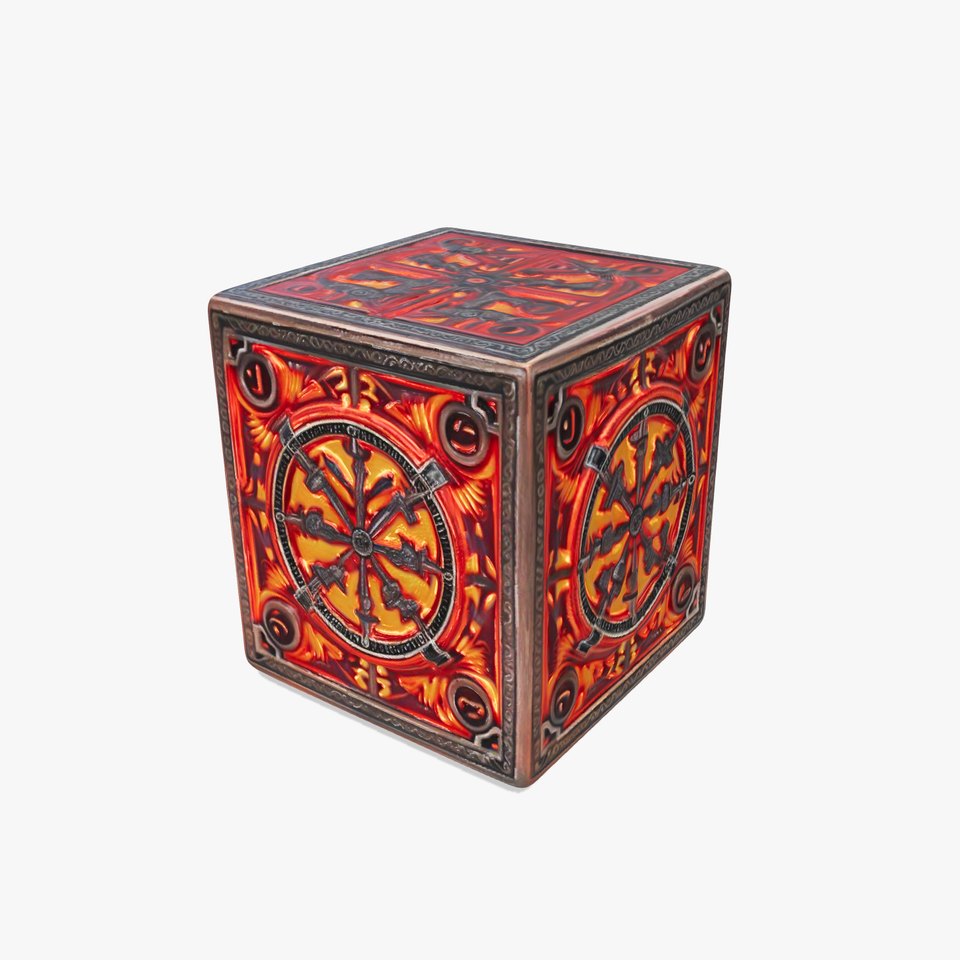 Ornate Illuminated Cube Model Pack